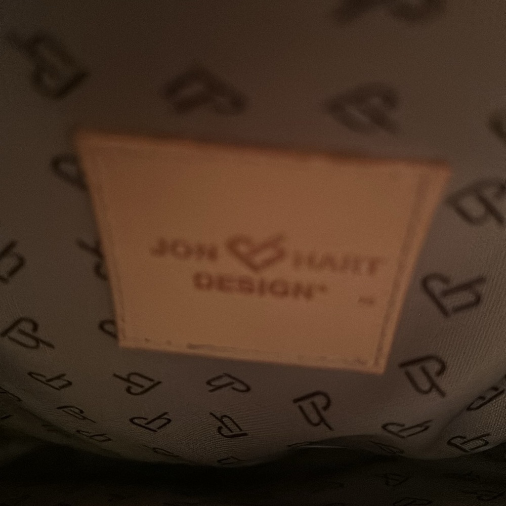 Jon Hart Design Tan and Gray Tote Bag - Picture 6 of 6